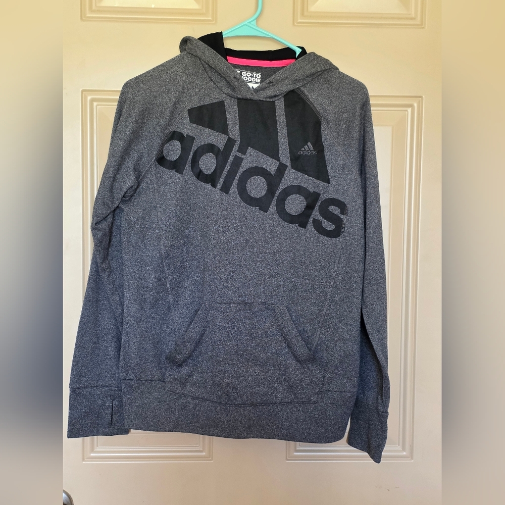 Adidas Medium Charcoal Hoodie Women